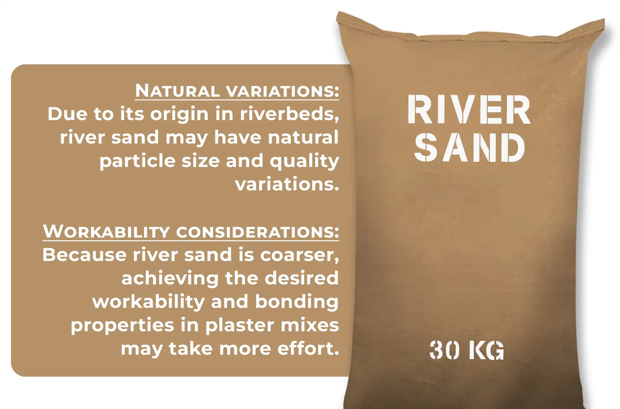 river sand features