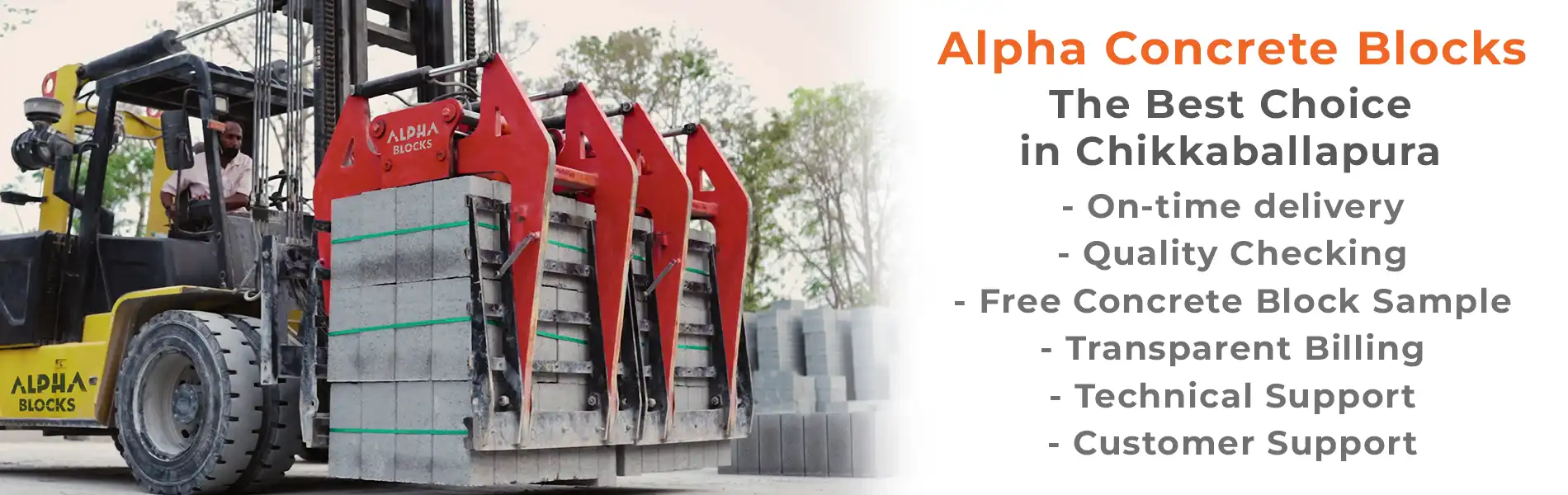 Services provided by Alpha Sand and Concrete Blocks