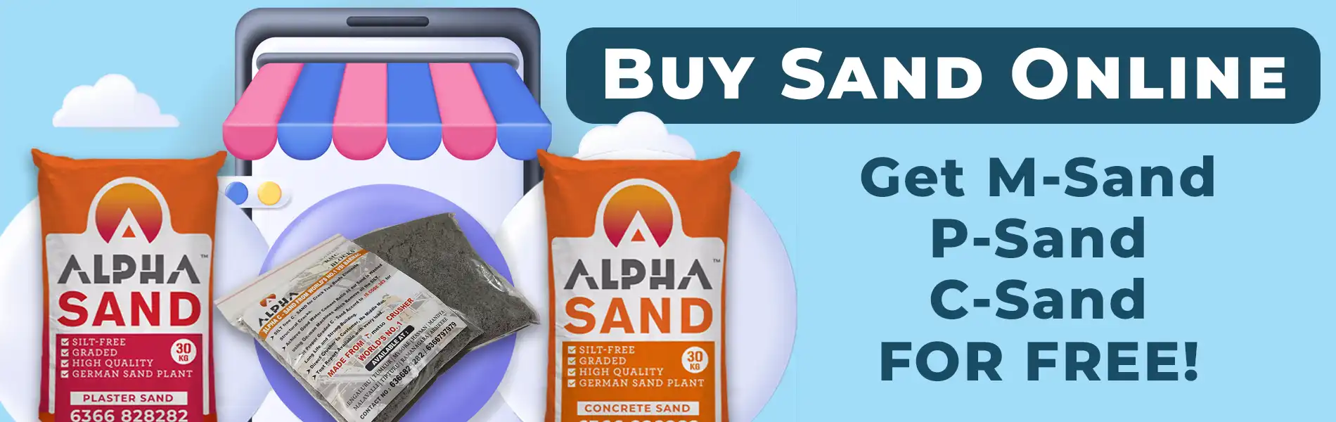 Free Sand Samples: Try Before You Buy M Sand, P Sand, and C Sand